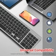thumbnail image 2 of GHSDFBB Clavier Bluetooth Sans Fil Rechargeable : Clavier Ergonomique pour MacBook/Apple/Windows/ordinateur Portable/ipad Ultra Mince Compact pour Maison, Bureau, Voyage, 2 of 7