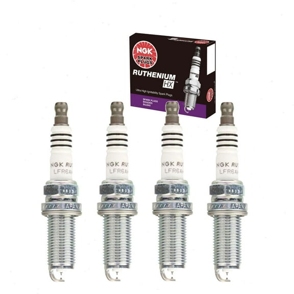 4 pc NGK Ruthenium HX Spark Plugs compatible with Toyota Tacoma 2.7L L4 2005-2015