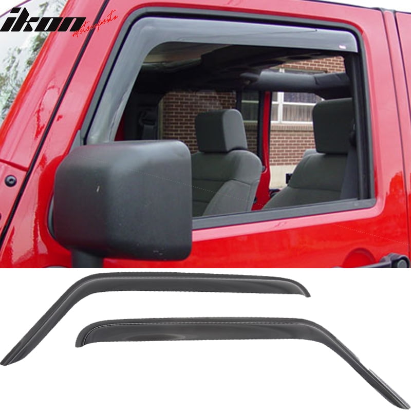 Compatible with 0717 Jeep Wrangler 2Door Acrylic Window Visors Vent
