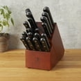 thumbnail image 6 of HENCKELS Razor-Sharp Solution 18-pc Knife block set, Chef Knife, Steak Knife, Utility Knife, Dark Brown, Stainless Steel, 6 of 16