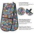 thumbnail image 4 of Dailycode Double Sided Oven Mitt with Loop Heat Resistant Kitchen Long Potholders 7" x 35" Midsummer Meadows Flower, 4 of 6