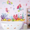 thumbnail image 4 of DIY 2 Sheets Mermaid Ocean Plant Wall Decals 35x15 Inch PVC Wall Stickers Mixed Color Wall Decals for Decorating The Living Room Office Dormitory Coffee Shop or Store DIY, 4 of 4