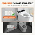 thumbnail image 3 of KFFKFF Elevated Toilet Seat, 3.5" Increase in Height, Supports up to 300 lbs, Suitable for Regular Round Toilets, Aluminum Support Rail, Comes with EVA Padded Armrest, Ideal for Seniors, 3 of 9
