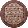 thumbnail image 1 of Ahgly Company Indoor Round Mid-Century Modern Camel Brown Oriental Area Rugs, 4' Round, 1 of 6