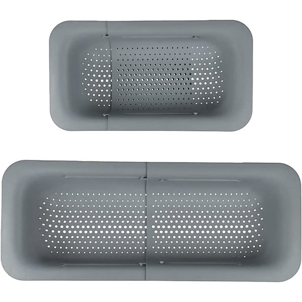Cesta de drenaje cuadrada, paquete de 2 cestas de drenaje de cocina Cesta de filtro plegable telescópica multifuncional Escurridor de tazón de filtro de plato para frutas y verduras esquí esquí Gafas de esquí