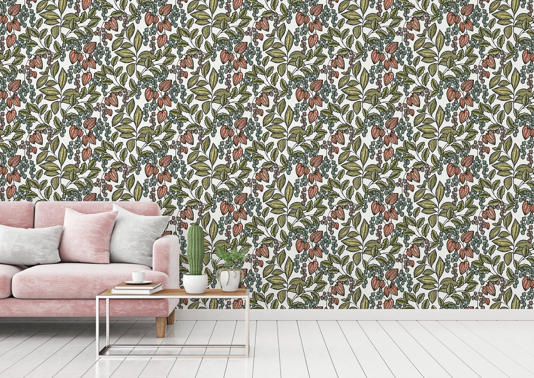 AS Creation Leif White Vine Trail Wallpaper