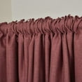 thumbnail image 4 of 3S Brother's Home Decorative Rose Pink Curtains Extra Wide Extra Long Luxury Colors Linen Look Custom Made 5-25 Feet Made in Turkey Hang Back Tab ( 1 Panel ) Home Décor (100"Wx84"L), 4 of 6