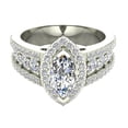 thumbnail image 4 of Marquise Cut Halo Diamond Engagement Ring 1.80 carat total weight 14K White Gold, 4 of 5