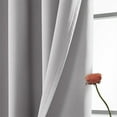 thumbnail image 2 of HBBKVI Luxury Blackout Curtains 39" × 79", Grommet Thermal Insulated Curtains for Bedroom Window, Noise Reduction Curtain Panels Gray, 2 of 6