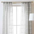 thumbnail image 2 of Better Homes & Gardens Woven Stripe Curtain Panel Pair, Indoor, Pole Top, Adult, 2 of 5
