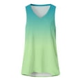 thumbnail image 4 of Fshinging Gradient Women's Tank Tops Summer Loose Casual V Neck Slim 2025 Sleeveless T Shirts Holiday Beach Camisoles, 4 of 4