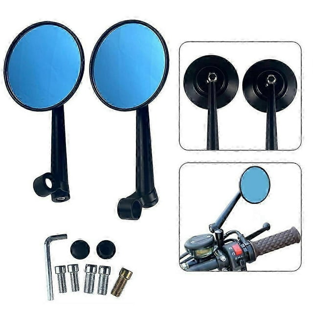 Cnc Motorcycle Electric Mirror Round Side Rearview Mirror For Honda For Kawasaki Anti-fall Folding Round Mirror