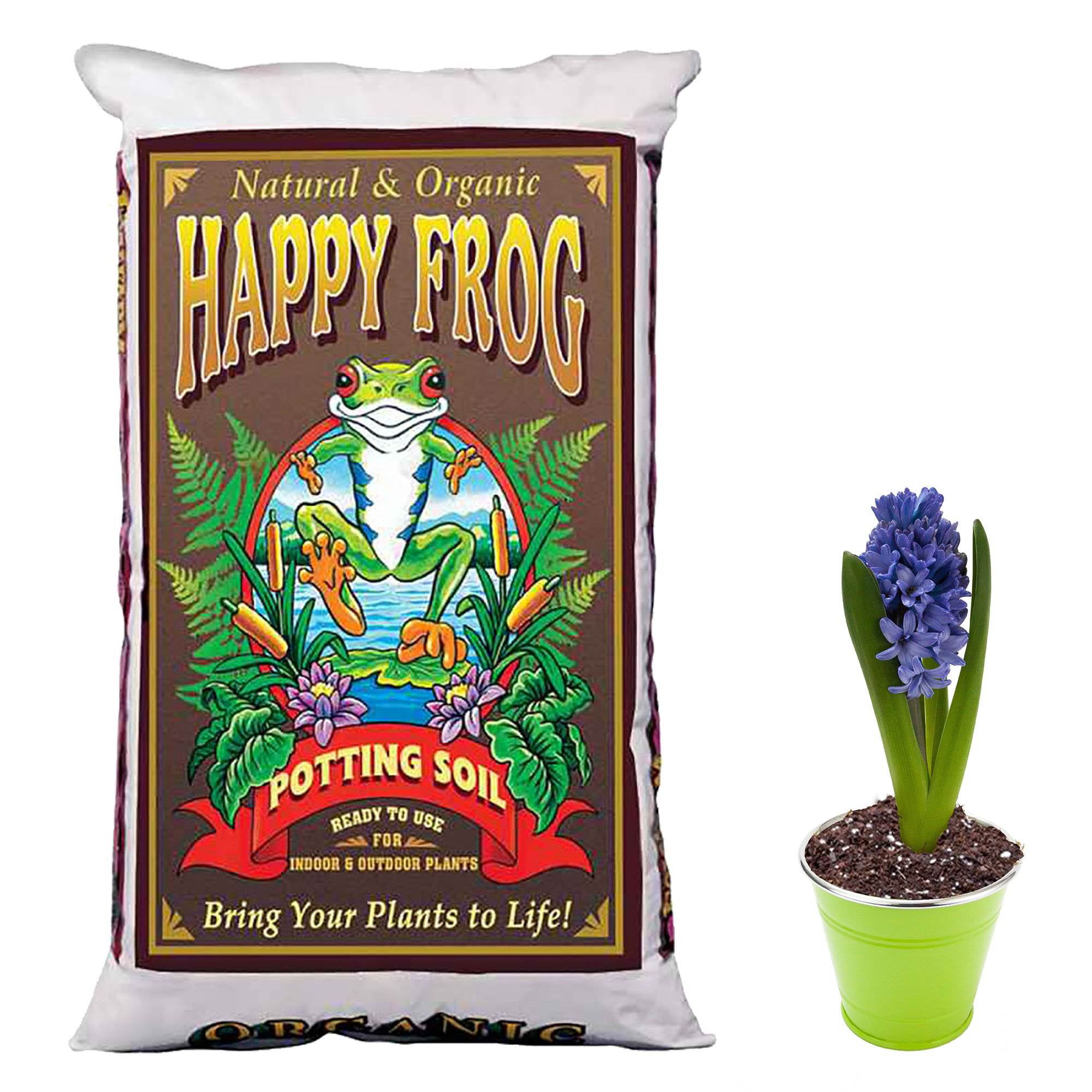 FoxFarm FX14054 Happy Frog Nutrient Rich and pH Adjusted Rapid Growth Garden Potting Soil Mix is Ready to Use 12 Quart Limited Edition 