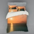 thumbnail image 2 of Ambesonne Nautical Bedding Set 3 Pcs, Sunrise over Ocean, Twin XL, Orange Blue, 2 of 3