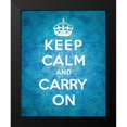 thumbnail image 2 of The British Ministry of Information 20x24 Black Modern Framed Museum Art Print Titled - Keep Calm and Carry On - Vintage Blue, 2 of 5