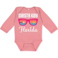 thumbnail image 3 of Inktastic Siesta Key Florida Beach Trip Girls Long Sleeve Baby Bodysuit, 3 of 5