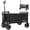Black+ Gray, variant on Expandable Dual-Layer Utility Wagon for Gardening, Shopping, Camping - 225lbs Capacity, Pink Steel Frame, Lightweight Foldable Cart with 360° Swivel Wheels