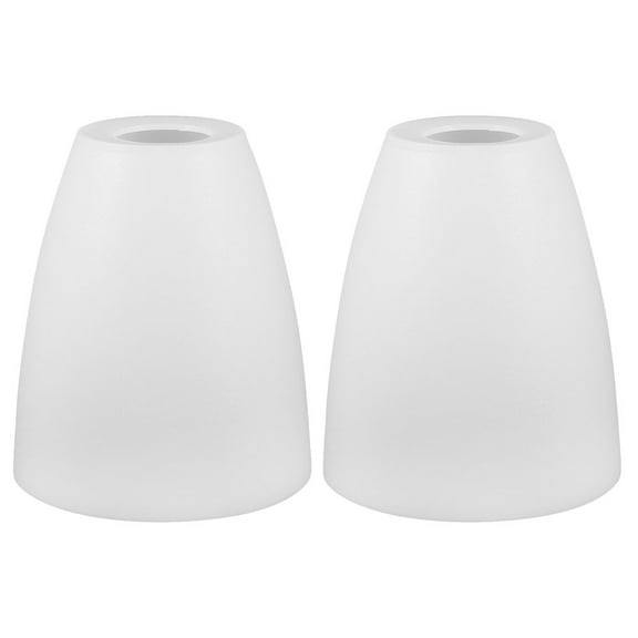 SEWCHICS 2-Pack White Plastic Lamp Shades for Home Lighting Decor, 11.8x7.9x3.9in, Flat Mouth, Lightweight and