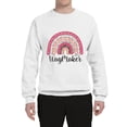 thumbnail image 3 of Waymaker Rainbow Inspirational/Christian Unisex Crewneck Graphic Sweatshirt, White, X-Large, 3 of 5