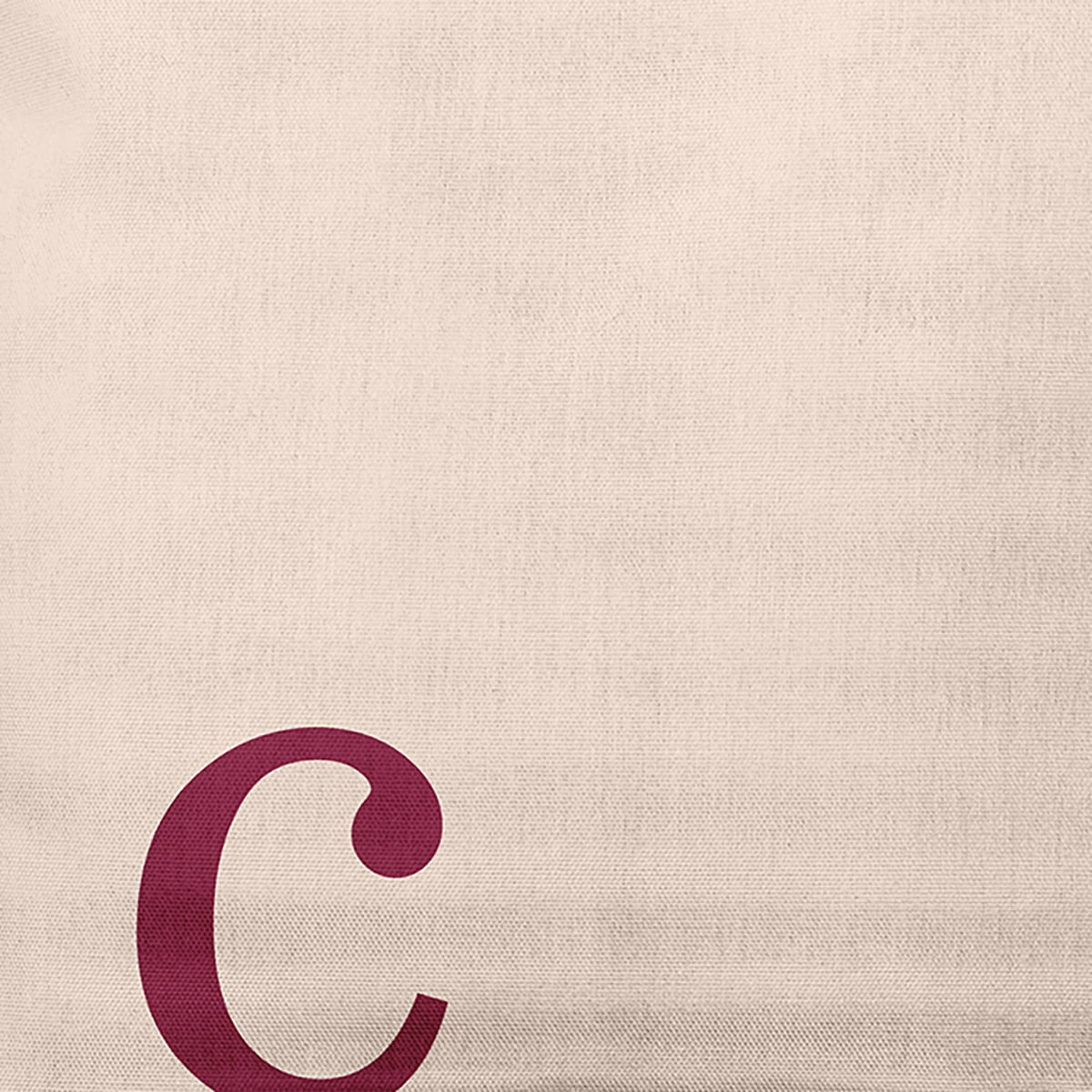 Simply Daisy 18" x 18" Modern Monogram Decorative Throw Pillow, Cranberry