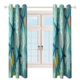 thumbnail image 4 of Ocean Life Coral Starfish Pattern Window Blackout Curtain 3d Printed Blackout Curtain Bedroom Living Room Hotel Window 2 Panel Shade, 4 of 6