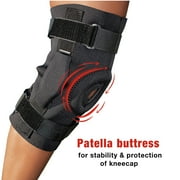 ACE Brand Adjustable Hinged Knee Brace, Black/Gray, 1 Brace