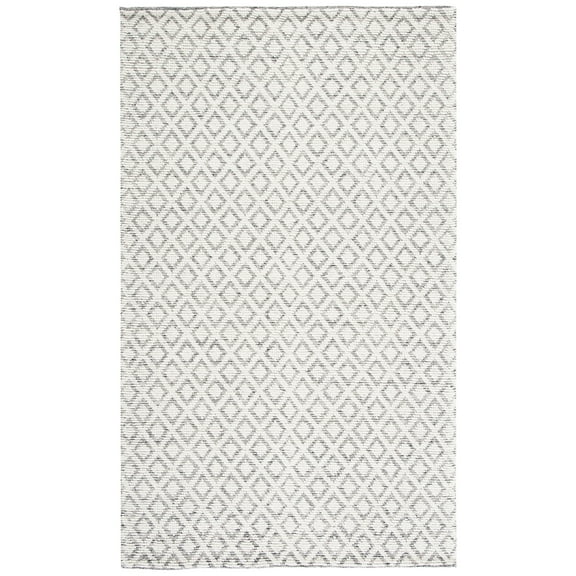 SAFAVIEH Vermont Thurstan Geometric Wool Area Rug, 5' x 8', Ivory/Grey