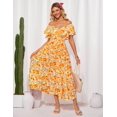 thumbnail image 2 of Vestido largo GRACE KARIN con estampado floral de verano, cuello en V y manga con volantes, 2 of 6