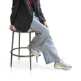 thumbnail image 6 of Lalia Modern Upholstered Backless Counter Height Bar Stool with Metal Frame, Gunmetal, 6 of 9