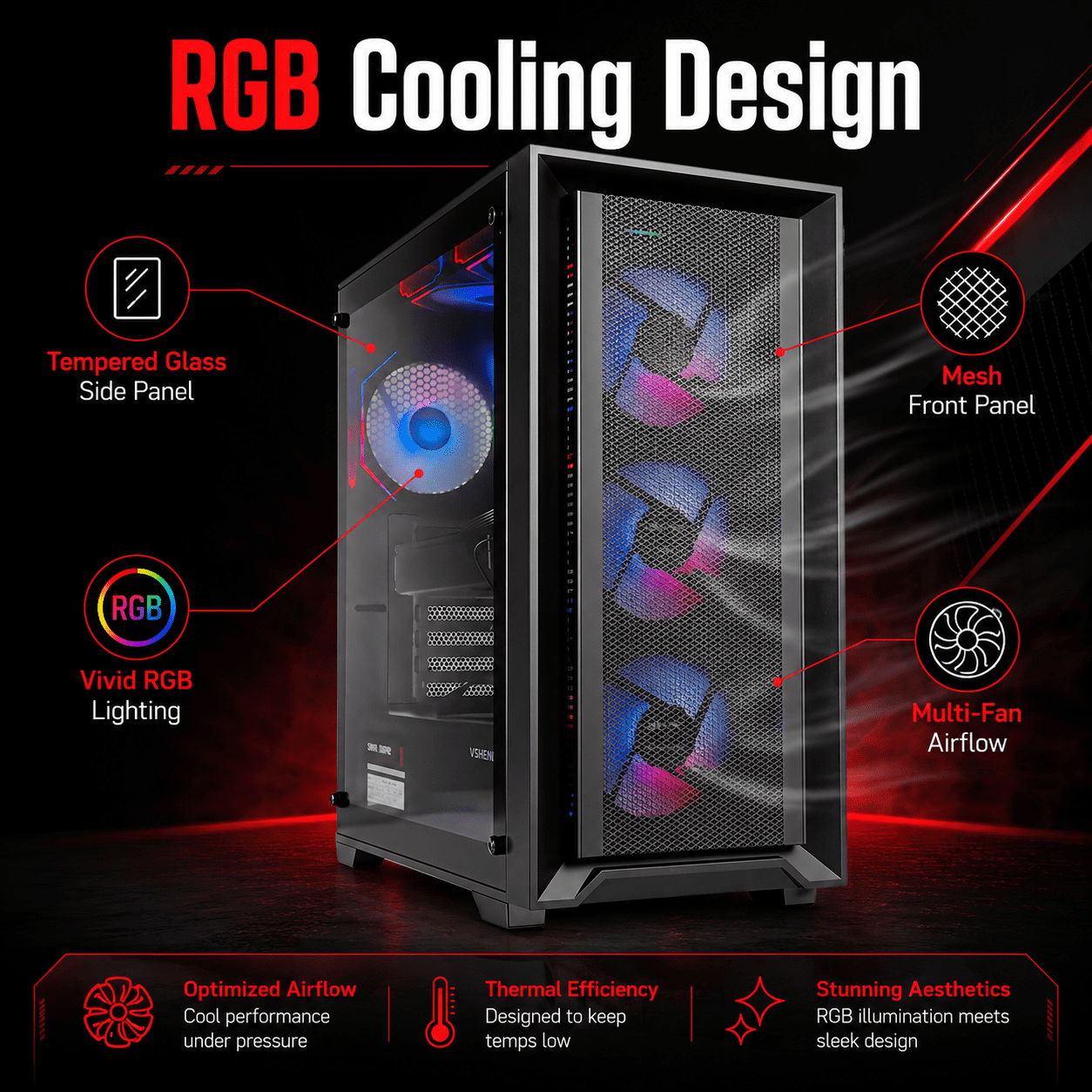 Gaming PC Desktop Computer Intel I7, GTX 1050, 32GB RAM, 256GB SSD + 1TB HDD, WiFi6 & BT5.4, Windows 11, With Keyboard & Mouse