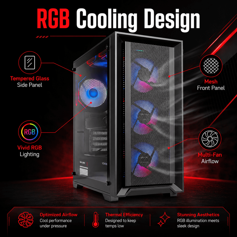 Gaming PC Desktop Intel i7-8700K, GTX 960, 16GB RAM, 512GB SSD