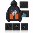 thumbnail image 6 of Wowcloth Hooded Sweatshirt with Smart Heating, 10-Zone Individual Control, Thermal Electric Heating Apparel for Winter, Unisex Cotton Blend Fleece Pullover, 6 of 8
