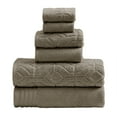 thumbnail image 3 of Modern Threads Diamond Gate 6-Piece Adult Cotton Bath Towel Set, Taupe, 3 of 4