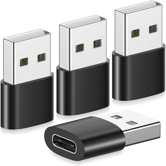 YOPTOP 4Pcs USB C Female to USB Male Adapter(4 Pack) yootech USB-C to USB Adapter Type C to A Power Charger Cable Connector Compatible with iPhone 13 12 Mini Pro Max Samsung Galaxy S21 iPad Mini Ai