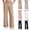Khaki, variant on Girls Chino Pants Straight Leg School Uniform Flat Front Pants Kids Preppy Look Trousers 5-15 Years