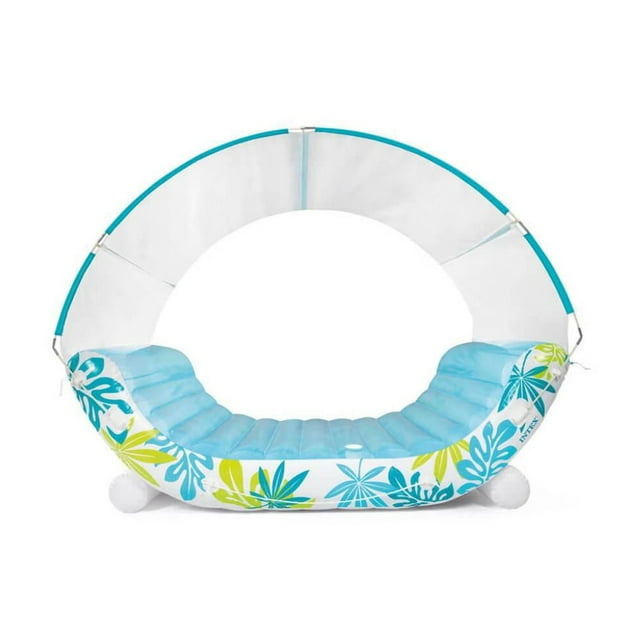 Intex Tropical Canopy Lounge, Inflatable Pool Lounger with Removable Fabric Sunshade