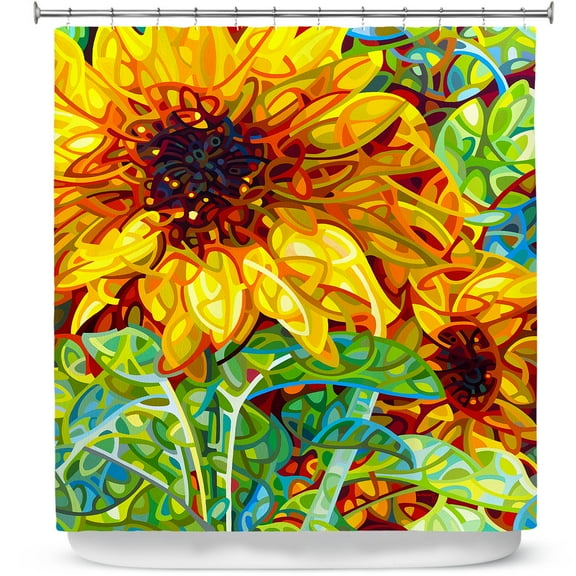 Shower Curtains 70" x 93" from DiaNoche Designs by Mandy Budan - Summer Garden