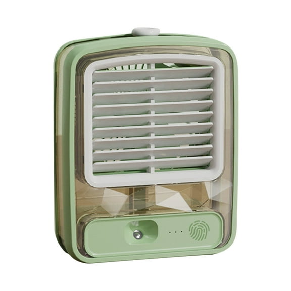 Kezqiaxn Portable Fan Portable Misting Fan Handheld Personal Mist Fan, Battery Operated Rechargeable Mini Fan 1500 Mah With Water Spray Green