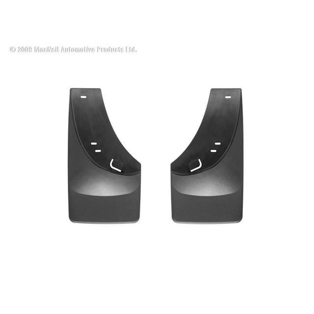 Weathertech Mud Flap 120005 Direct-Fit; Set of 2; Contoured; Without Logo; Black; Thermoplastic; QuickTurn Fastening System