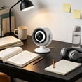 thumbnail image 4 of Rechargeable Desk Fan, Portable Mini Table Fan with LED Light and Digital Display, Stepless Speed Control USB-C Fan for Office, Bedroom, Home, Travel, 4 of 7