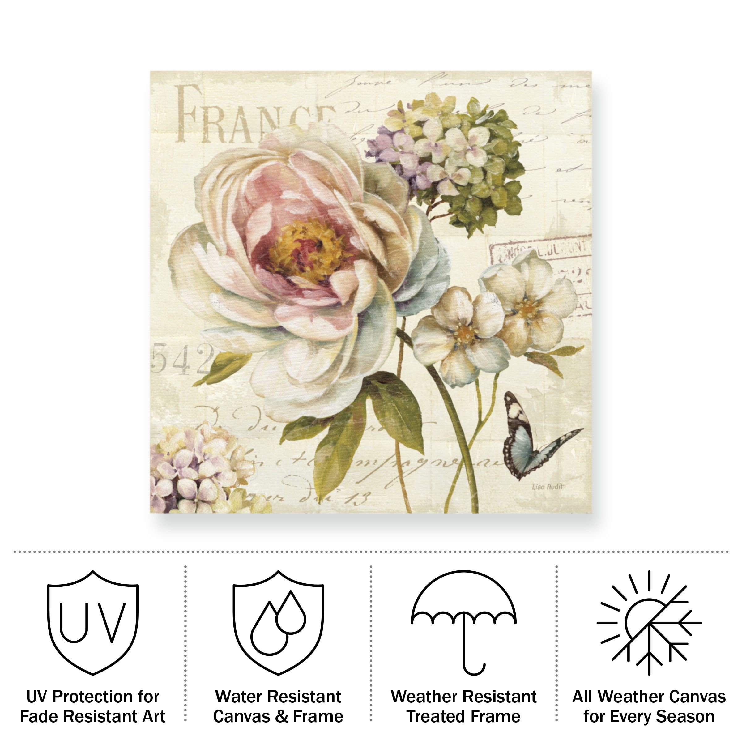 Lisa Audit 'Marche de Fleurs III' Outdoor All-Weather Wall Decor