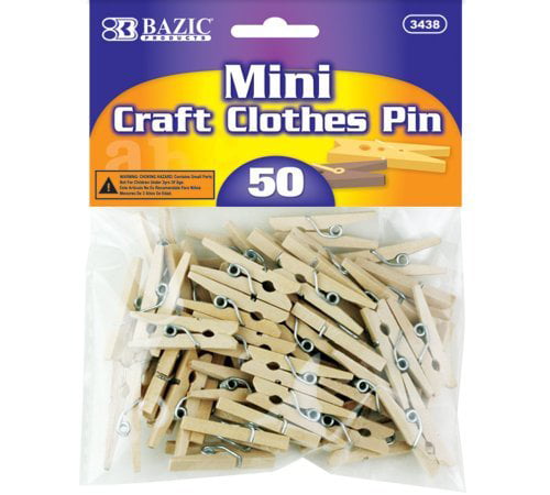 50 Multi Colored Mini Craft Clothespins Clothes Pins for sale online 