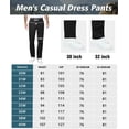 thumbnail image 3 of Lavenicole Men's Golf Work Pants 30" 32" Classic Fit Stretch Flat Front Casual Dress Pants with Pockets Black, 3 of 6