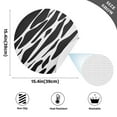thumbnail image 2 of Ryvnso Zebra Black and White Round Plate Mats Dining Table Placemat Set of 4 for Holiday Decoration, 2 of 7