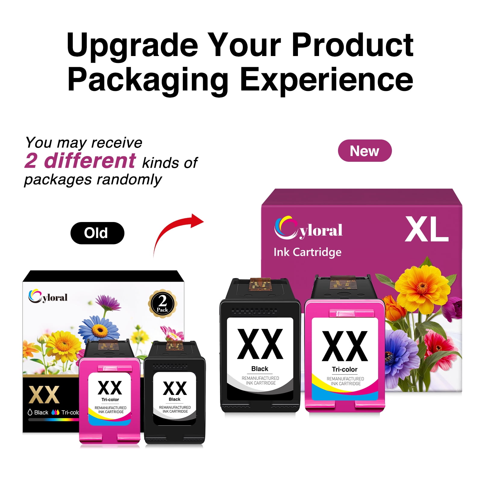 61XL Ink Cartridges Compatible with HP Printer Ink 61 Officejet 4630 2620 4635 Envy 4500 4501  5530 Deskjet 2540 3050 Printer Black and Color