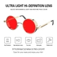 thumbnail image 2 of Gafas de Sol PROUDDEMON Retro Góticas Steampunk con Lentes Redondas, 2 of 7