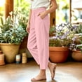 thumbnail image 2 of Nilvkv Girls Lightweight Pants, Girls Sweatpants, Solid Color Loose Fit Joggers with Elastic Waist and Side Pockets for Summer Casual Days Pink 9-10 Years, 2 of 9