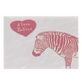 thumbnail image 1 of Pink Zebra Cutting Board, I Love Zebras in Heart Romantic Wilderness Nature Savannah Fashion, Decorative Tempered Glass Cutting and Serving Board, Large Size, Pink Ivory Pale Pink, by Ambesonne, 1 of 1