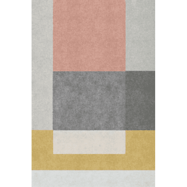 Tapete Decorativo Cubism Multicolor 160 x 230 cm - Alfombra Grande Saffron Looms