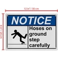 thumbnail image 2 of Hoses on Ground Watch Your Step Sign, Industrial Caution Sign 8"x12" UV Resistant for Indoor Outdoor Workplace, 2 of 7